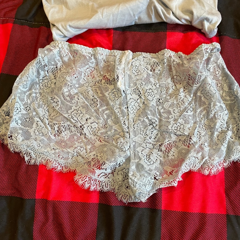 Adore me pajama set . Baby blue in color . Brand new with tags